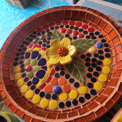 Orange 2xm x 2xm squares KARMA Designer Collection High Quality Glass Trend Brand Full Glass for ALL WEATHER Outdoors and Indoors