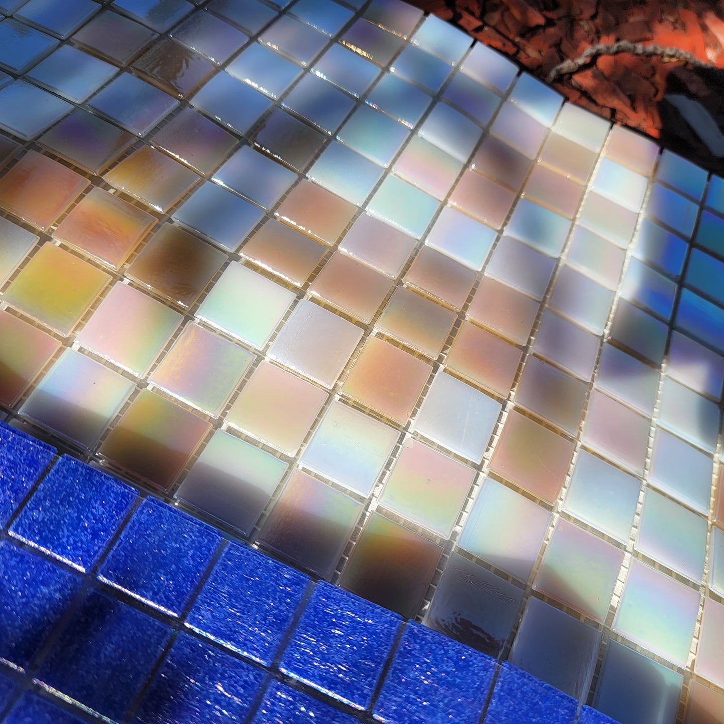 High Quality BISAZZA tiles full sheets BLUSH glimmer AND glamour! 2cm x 2cm