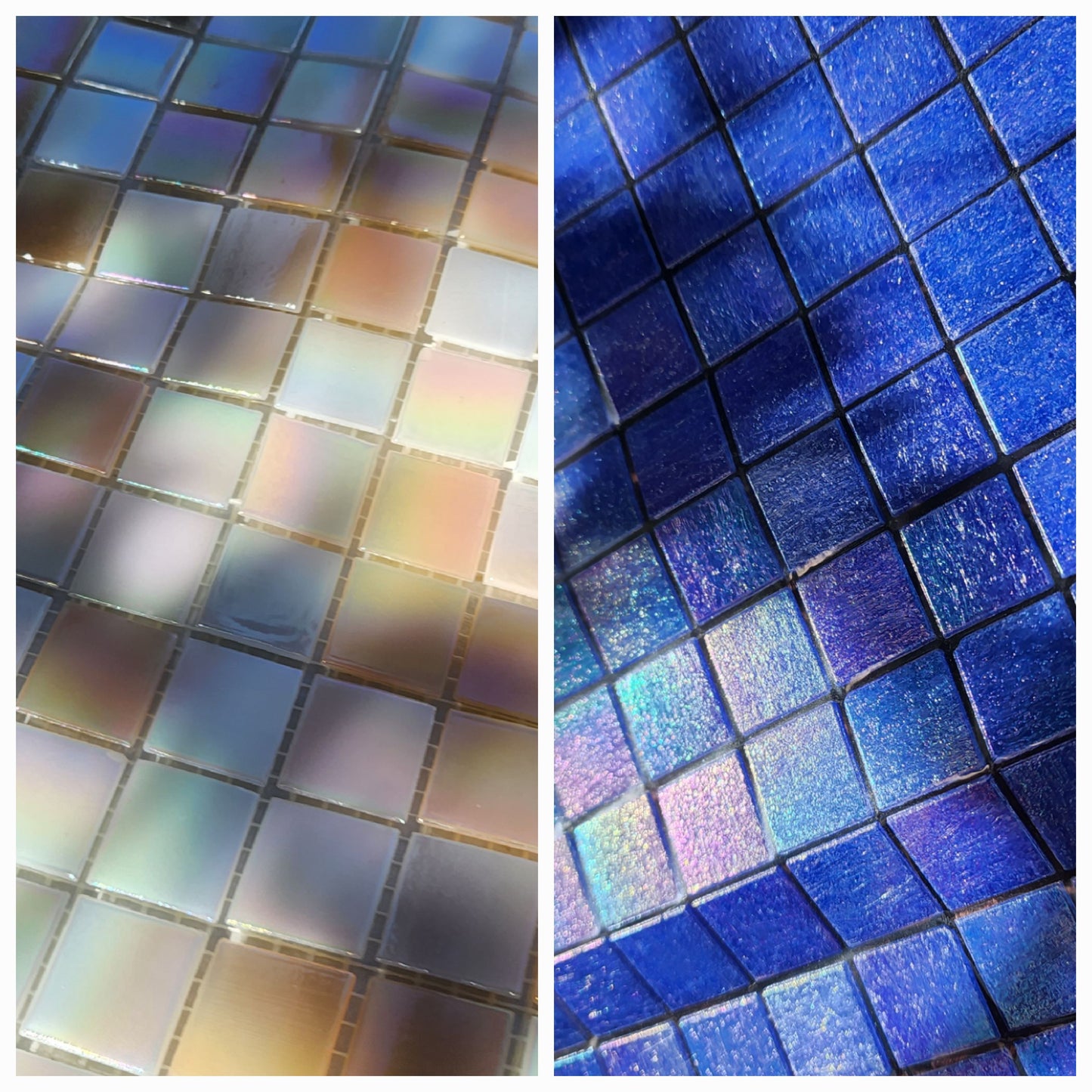 High Quality BISAZZA tiles full sheets BLUSH glimmer AND glamour! 2cm x 2cm