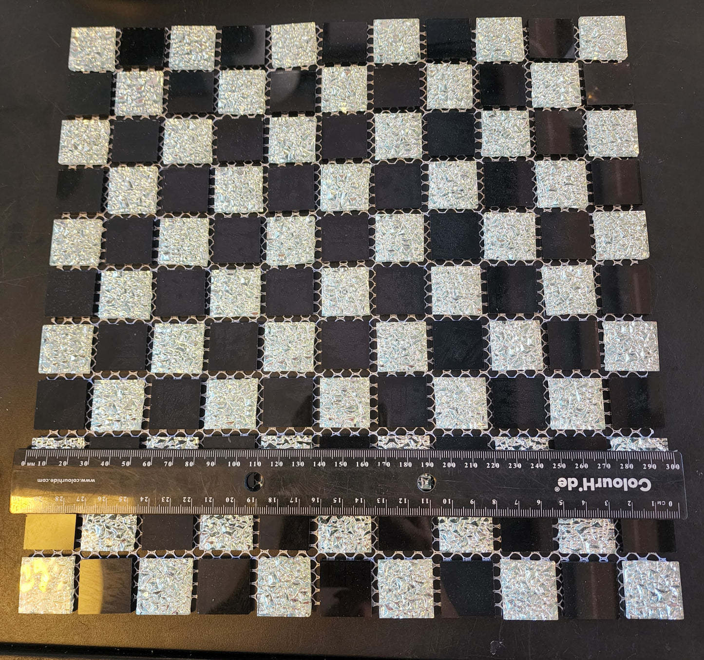 Go....BLACK AND SILVER CHECKED....SO VERY USEFUL Nice Retro Look