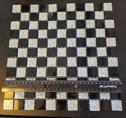 Go....BLACK AND SILVER CHECKED....SO VERY USEFUL Nice Retro Look