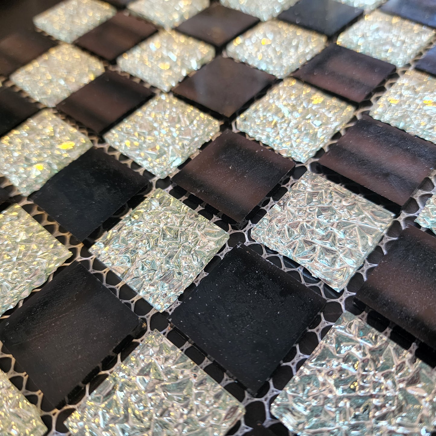 Go....BLACK AND SILVER CHECKED....SO VERY USEFUL Nice Retro Look