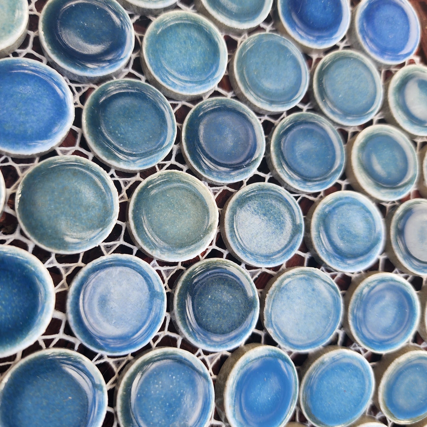 Hard Wearing Penny Rounds OCEAN BLUE GREEN 120 Rounds