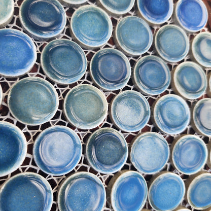 Hard Wearing Penny Rounds OCEAN BLUE GREEN 120 Rounds