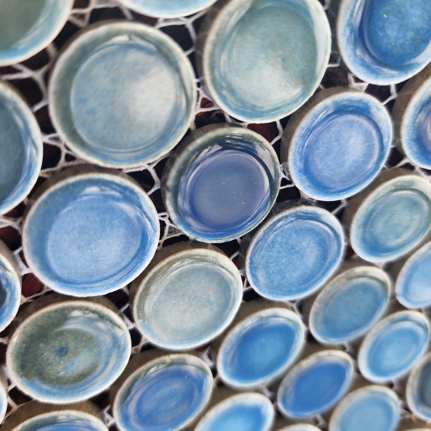 Hard Wearing Penny Rounds OCEAN BLUE GREEN 120 Rounds