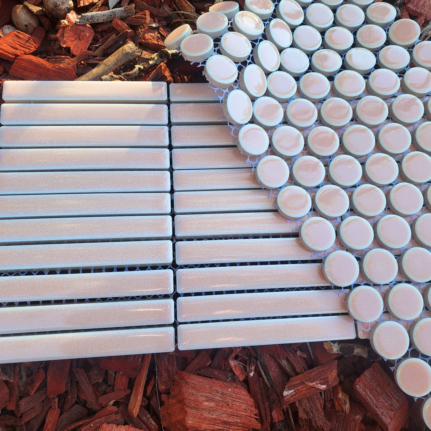 Kit Kat Tiles Hard Wearing Porcelain PINK