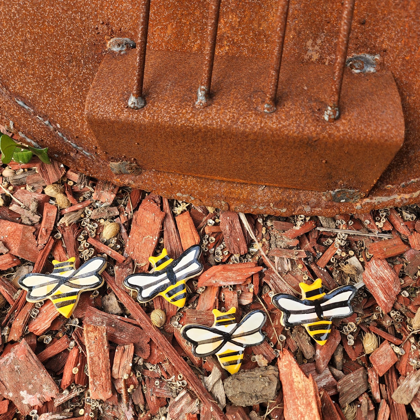 Bees - Hand Made By Myles at Monte Lupo for ALL WEATHER Set of 4