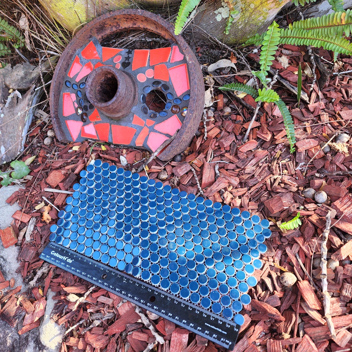 Blue Baby Penny Porcelain Hard Wearing and very practical to use 264 ROUNDS