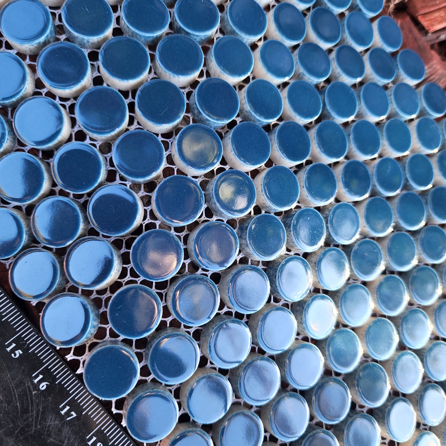 Blue Baby Penny Porcelain Hard Wearing and very practical to use 264 ROUNDS