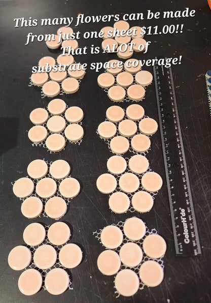 Large Penny Round Grey sheets porcelain