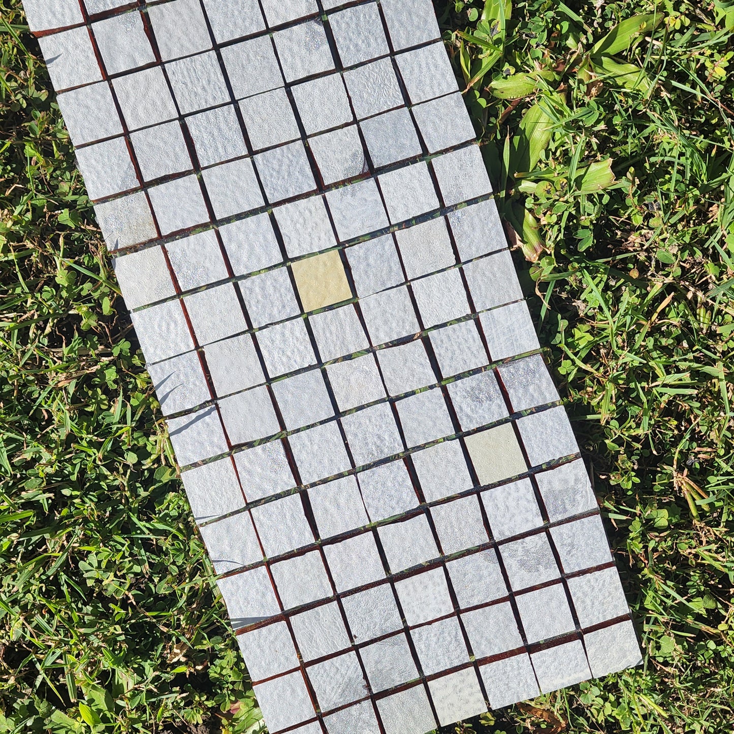 Orange 2xm x 2xm squares KARMA Designer Collection High Quality Glass Trend Brand Full Glass for ALL WEATHER Outdoors and Indoors