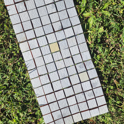 Orange 2xm x 2xm squares KARMA Designer Collection High Quality Glass Trend Brand Full Glass for ALL WEATHER Outdoors and Indoors