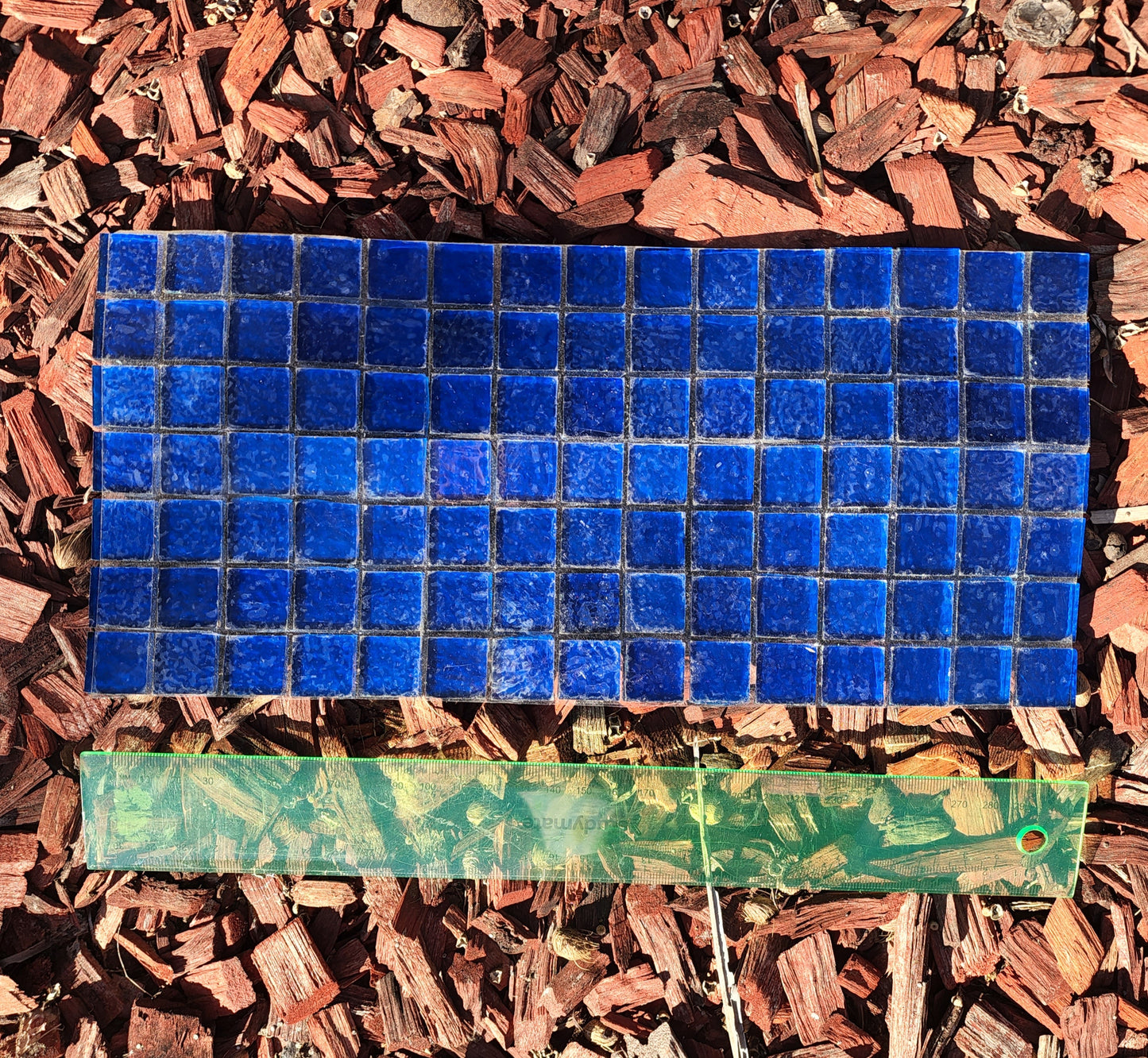 DARK BLUE Designer KARMA High Quality Collection Full Glass Mixed Mid Blue 2cm x 2cm