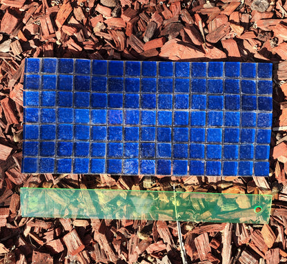 DARK BLUE Designer KARMA High Quality Collection Full Glass Mixed Mid Blue 2cm x 2cm