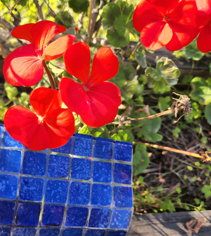 DARK BLUE Designer KARMA High Quality Collection Full Glass Mixed Mid Blue 2cm x 2cm