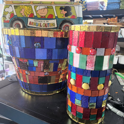 DARK BLUE Designer KARMA High Quality Collection Full Glass Mixed Mid Blue 2cm x 2cm