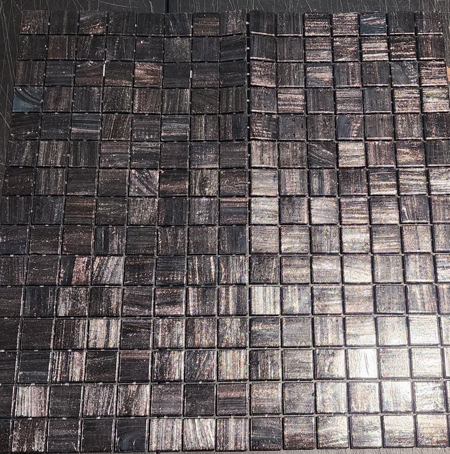 SHIMMER BLACK Trend Australian Made 2cm x 2cm full sheet 4mm thickness Glue Backing