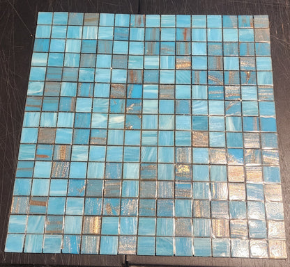 BLUE GOLD Trend Australian Made 2cm x 2cm full sheet 4mm thickness On Film