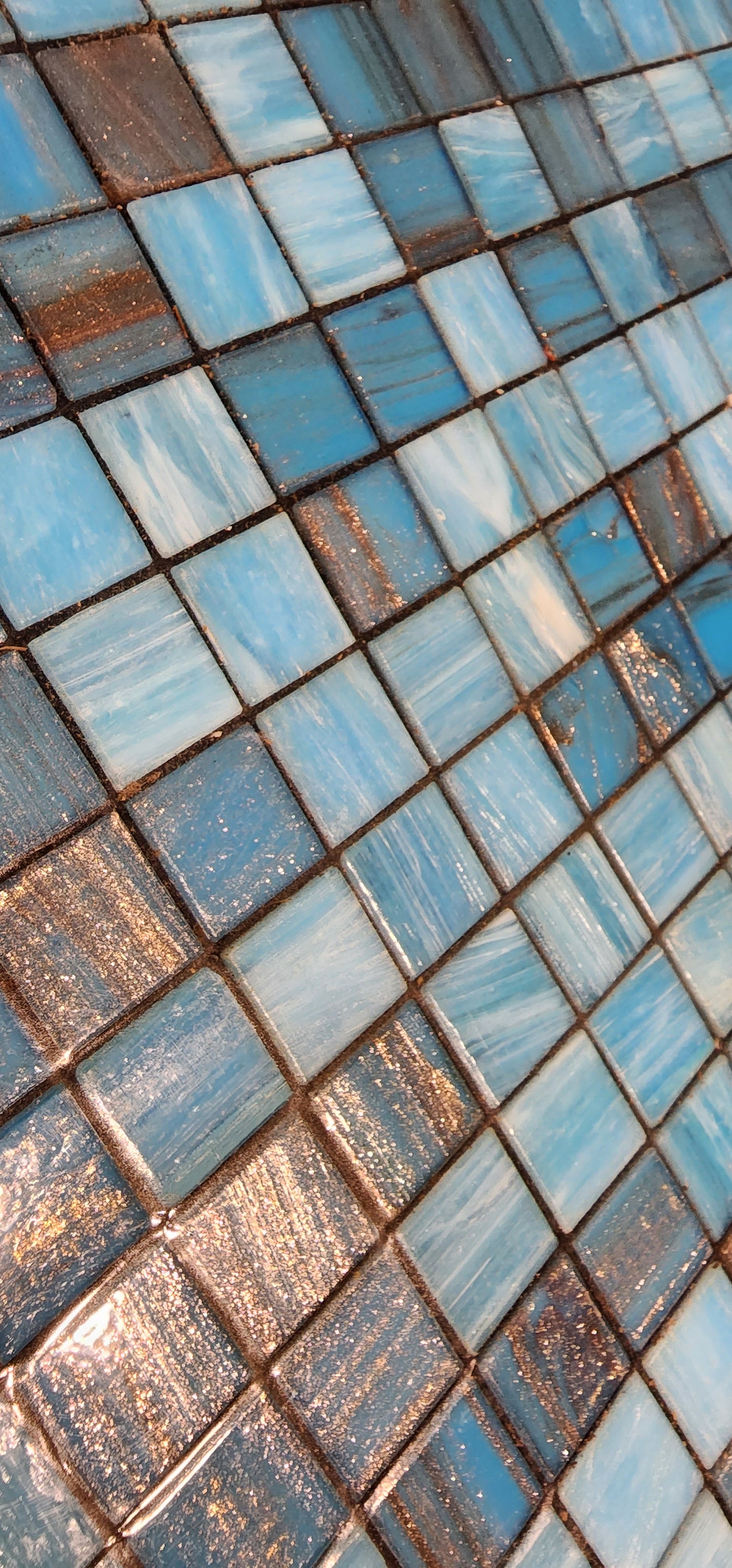 BLUE GOLD Trend Australian Made 2cm x 2cm full sheet 4mm thickness On Film