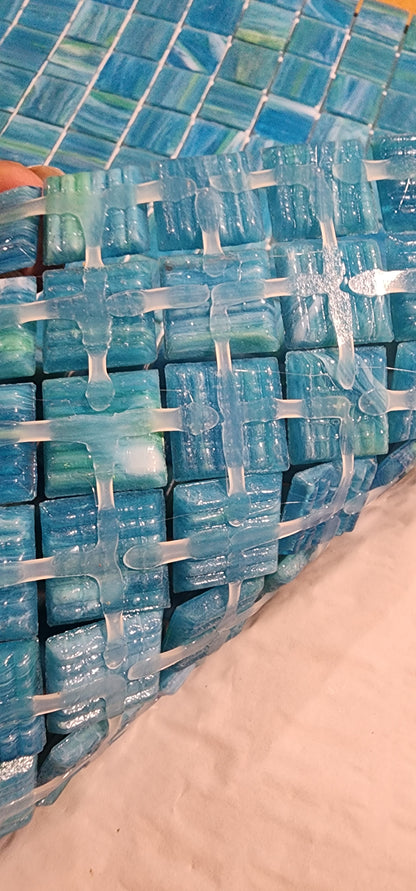 Trend Australian Made 2cm x 2cm full sheet 4mm thickness Glue Backing, Just leave it on! AQUA BLUE