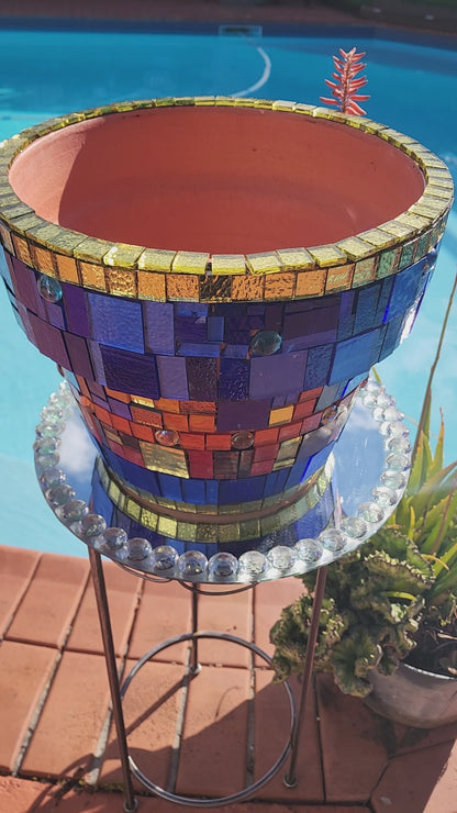 Orange 2xm x 2xm squares KARMA Designer Collection High Quality Glass Trend Brand Full Glass for ALL WEATHER Outdoors and Indoors