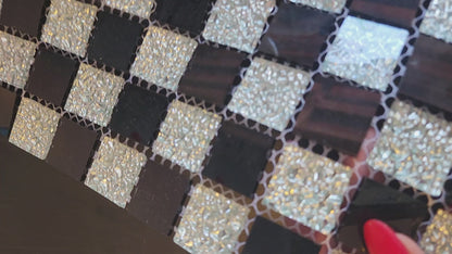 Go....BLACK AND SILVER CHECKED....SO VERY USEFUL Nice Retro Look