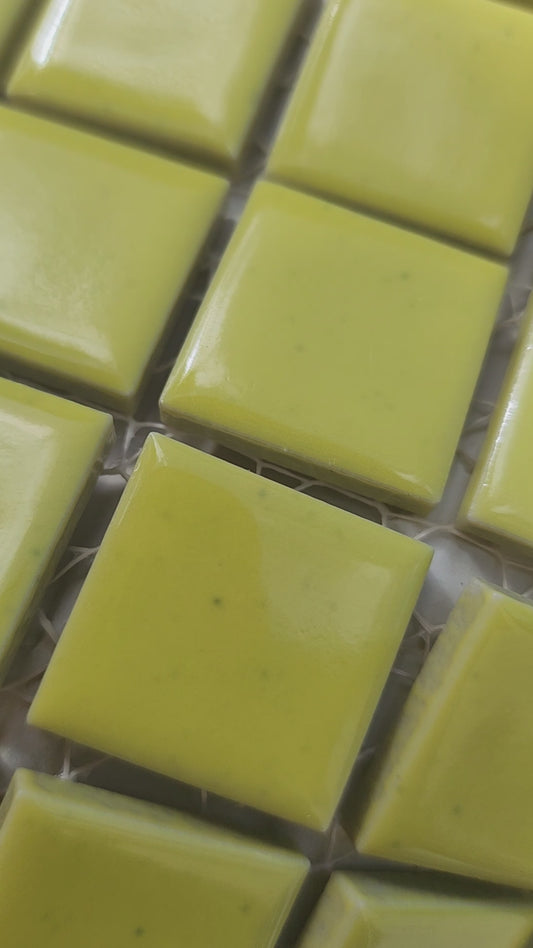 YELLOW CERAMIC SQUARES 2.5 X 2.5 GREAT COLOUR