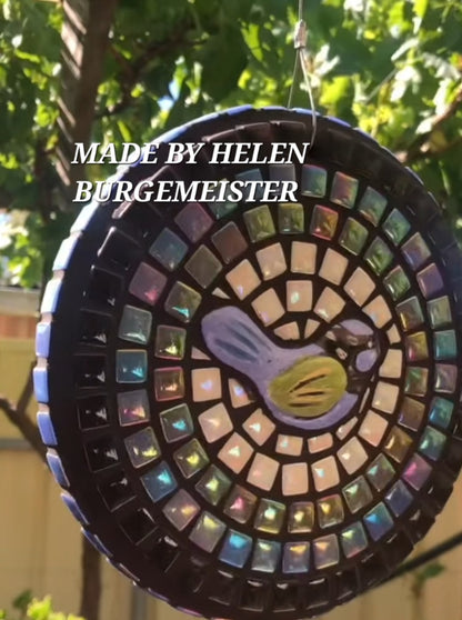 Myles Mosaic Mates - 4 x Celuka Rounds to hang or Garden Pops - 4 Hand Made Ceramics