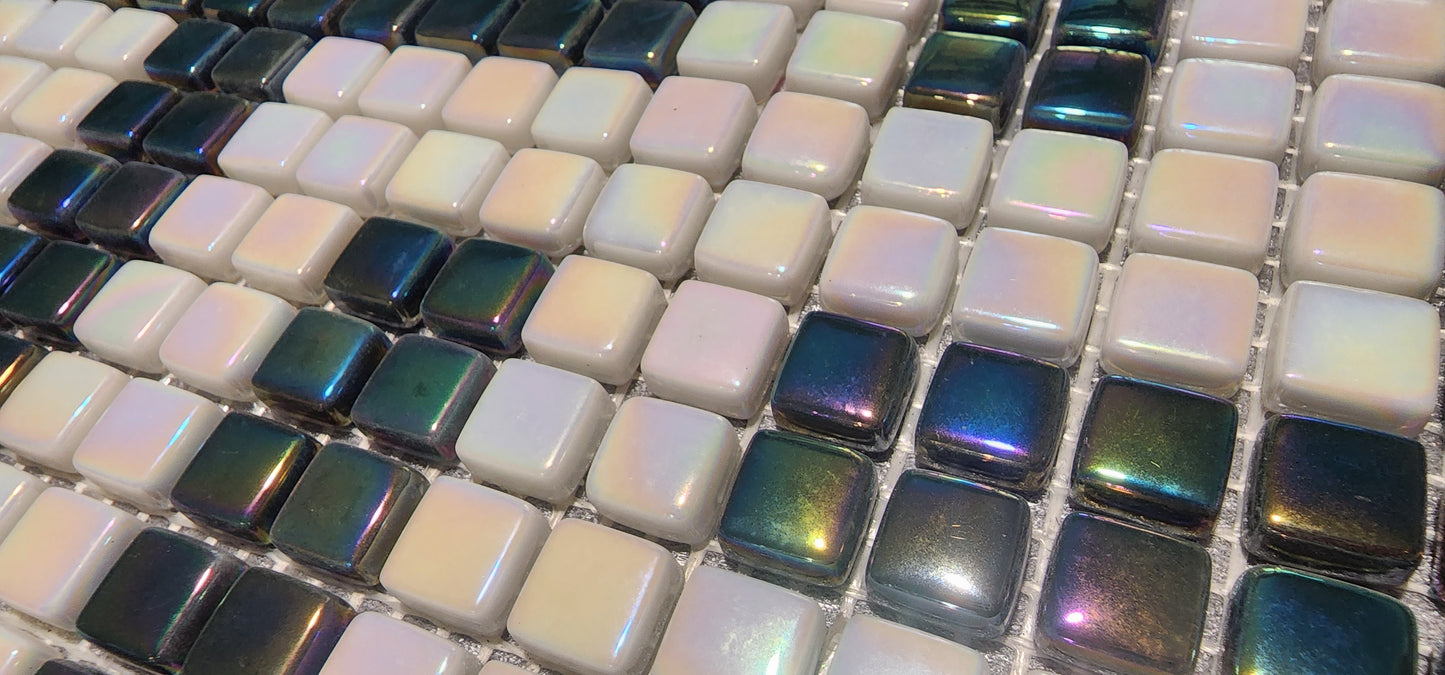 Full sheet high quality glass tiles 10mm x 10mm CLEARANCE