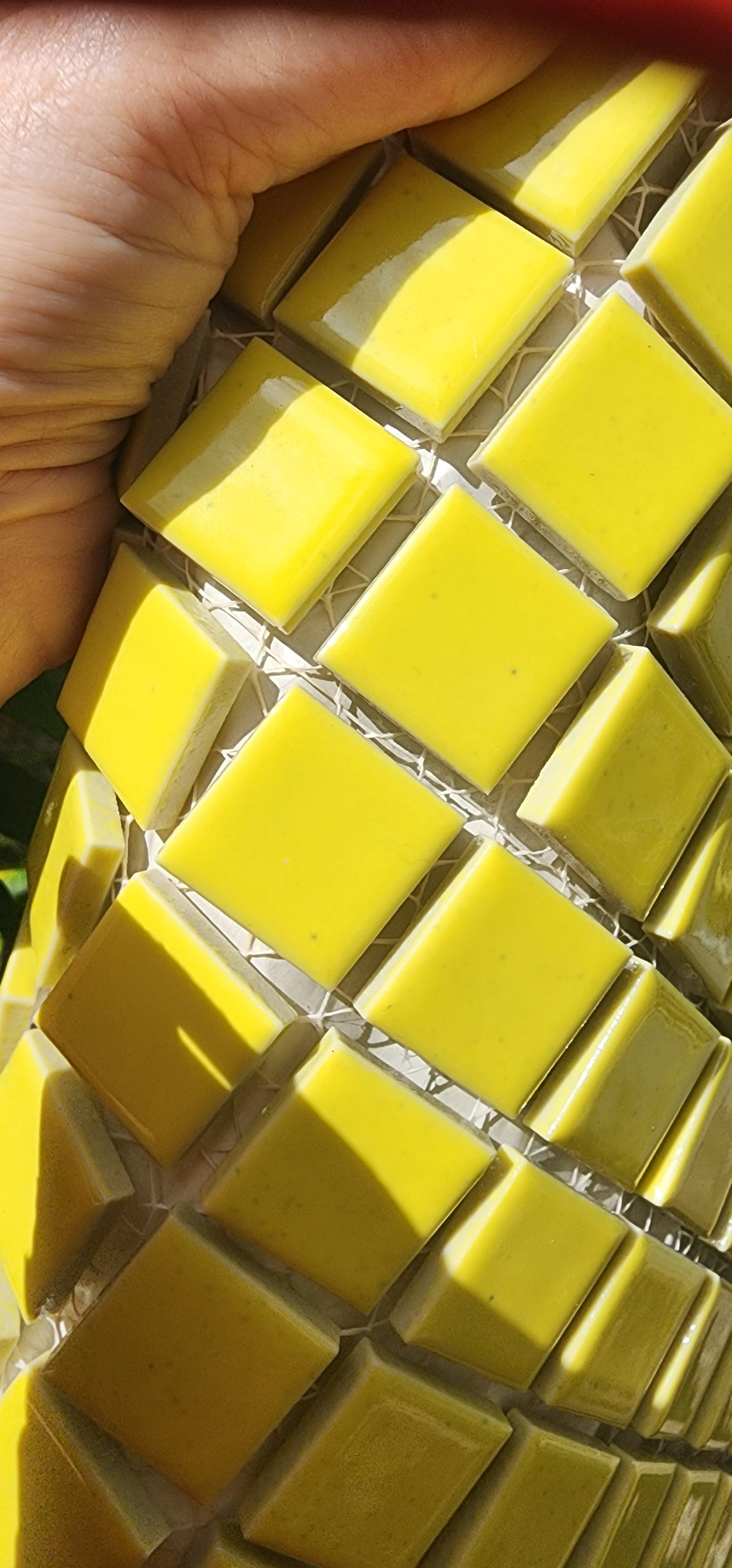 YELLOW CERAMIC SQUARES 2.5 X 2.5 GREAT COLOUR