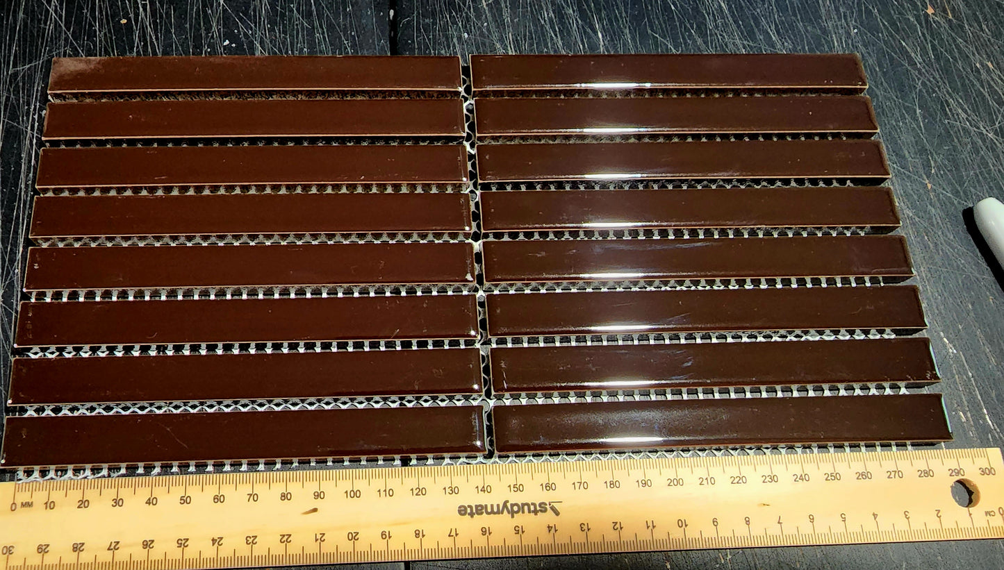 DARKEST BROWN KIT KAT PORCELAIN TILES Hot Chocolate