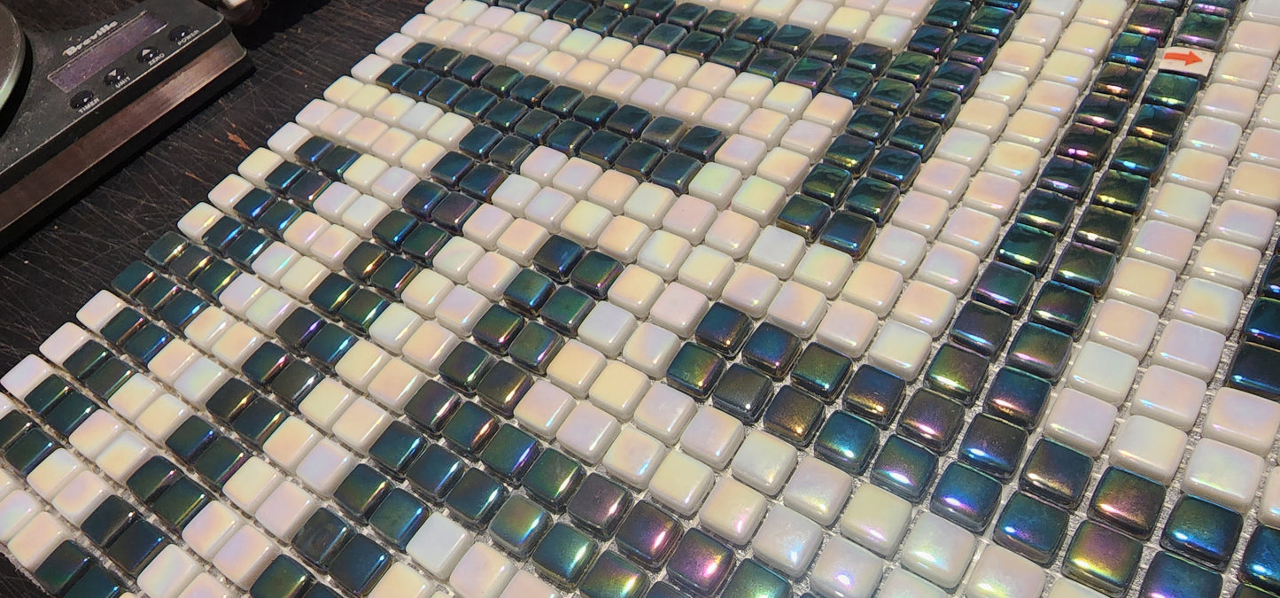 Full sheet high quality glass tiles 10mm x 10mm CLEARANCE