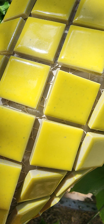YELLOW CERAMIC SQUARES 2.5 X 2.5 GREAT COLOUR