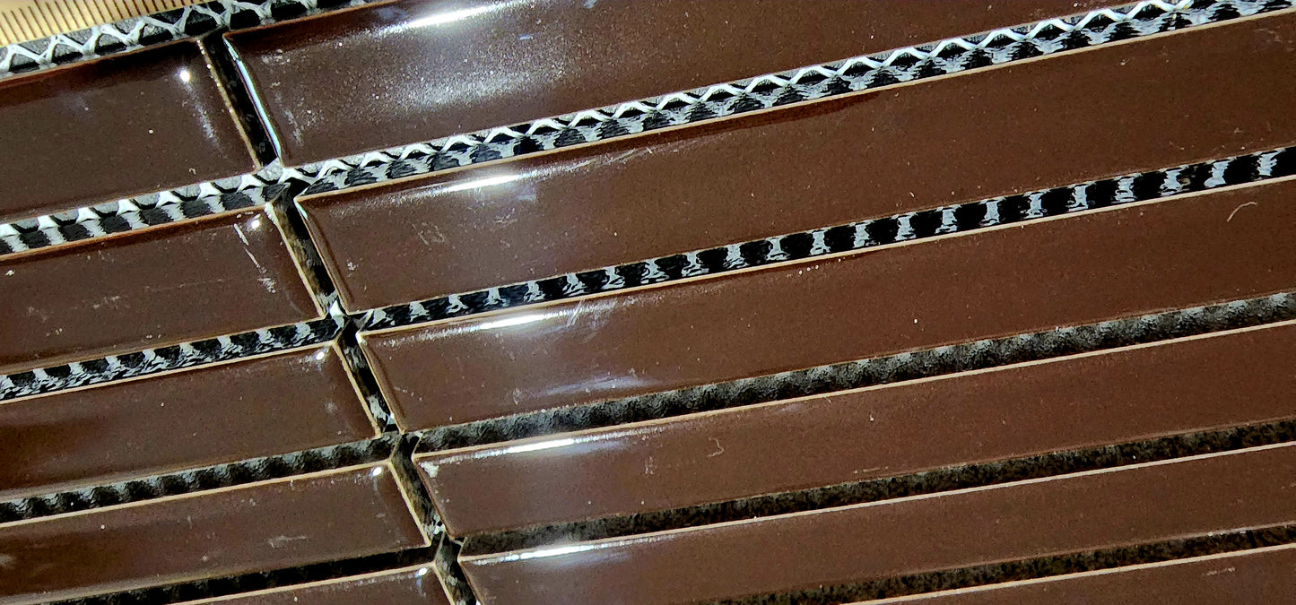 DARKEST BROWN KIT KAT PORCELAIN TILES Hot Chocolate